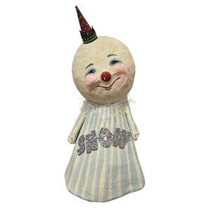 12" Virginia Betourne for Bethany Lowe Snowman Clown Hat Figurine